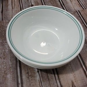 Corelle By Corning   Rosemary Cereal Bowls Set Of 3  White & Green
